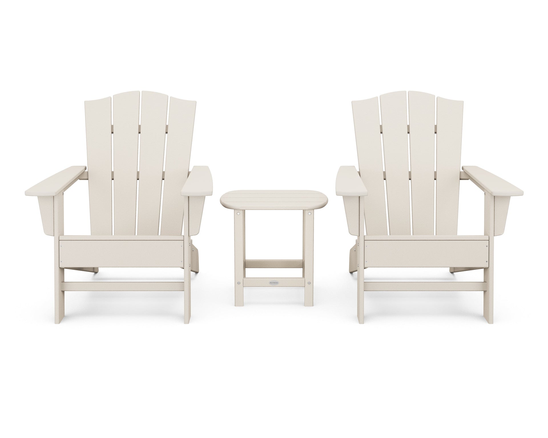 Wave 3-Piece Adirondack Chair Set with The Crest Chairs