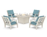 Wovendale 5-Piece Deep Seating Set with Fire Pit Table