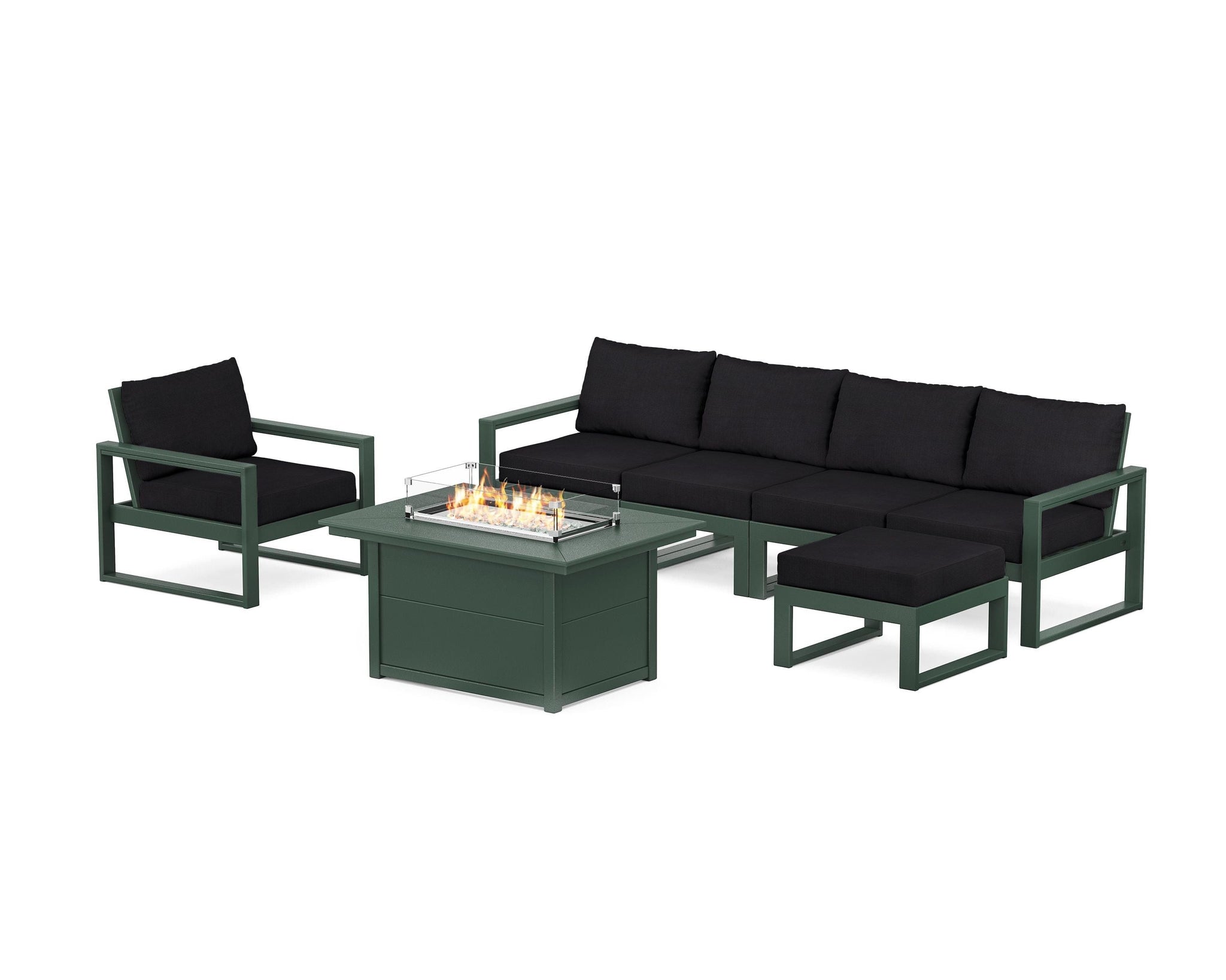 EDGE Sectional Lounge and Fire Pit Set