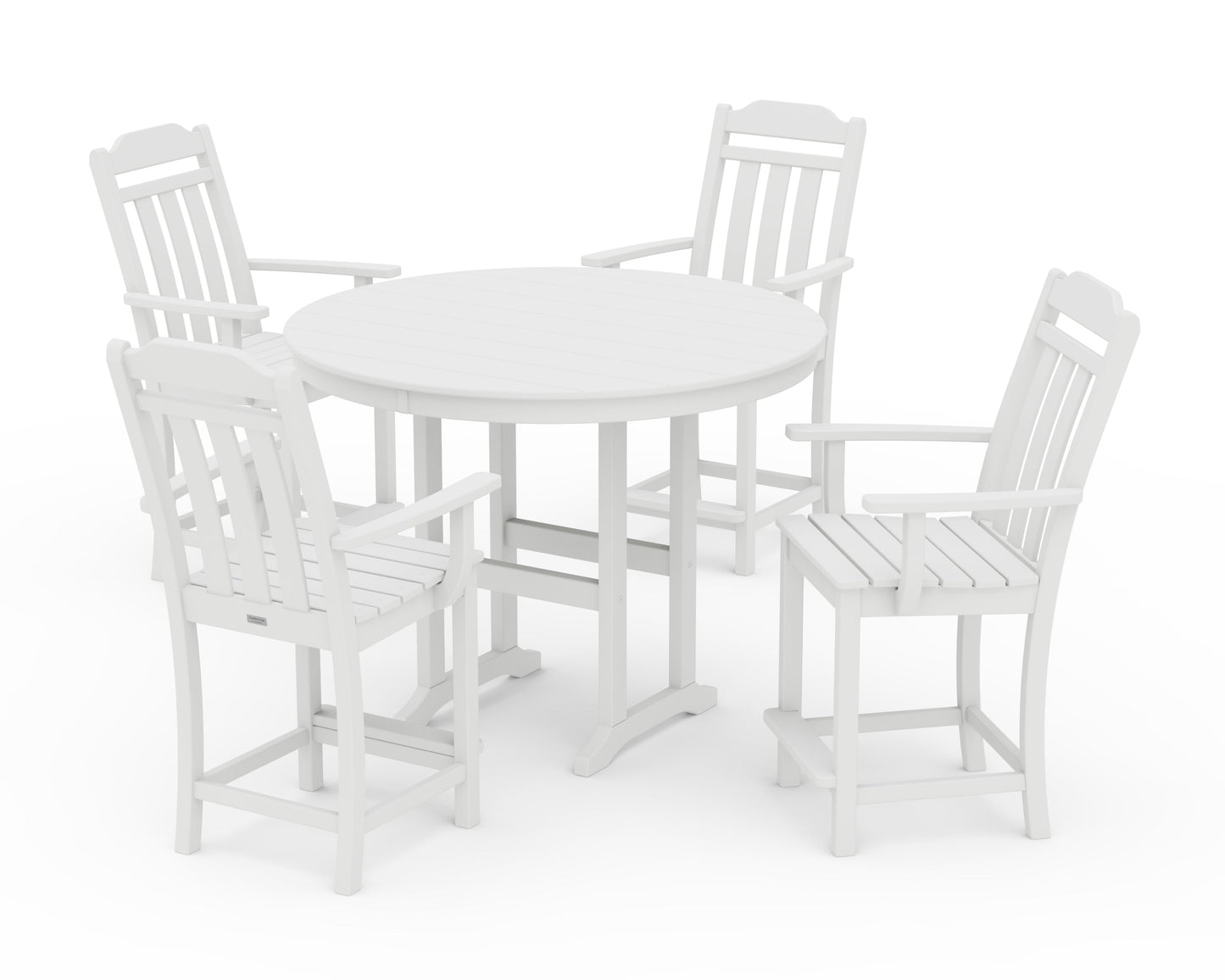 Cottage 5-Piece Round Farmhouse Counter Set