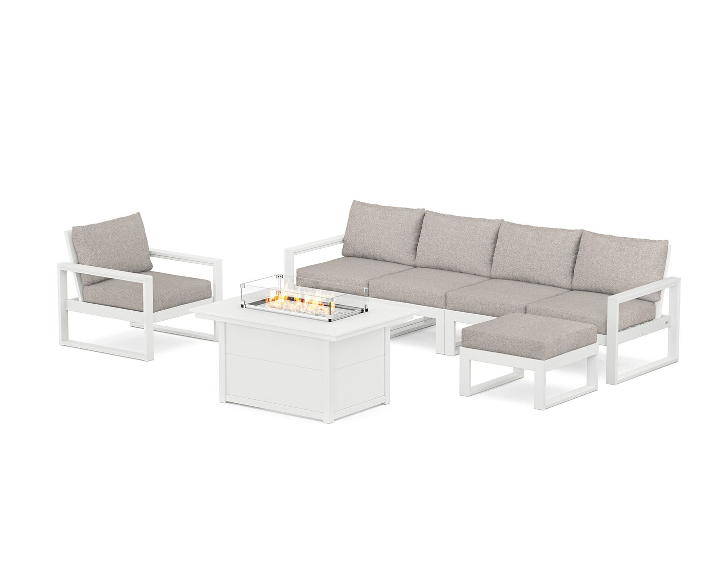 EDGE Sectional Lounge and Fire Pit Set