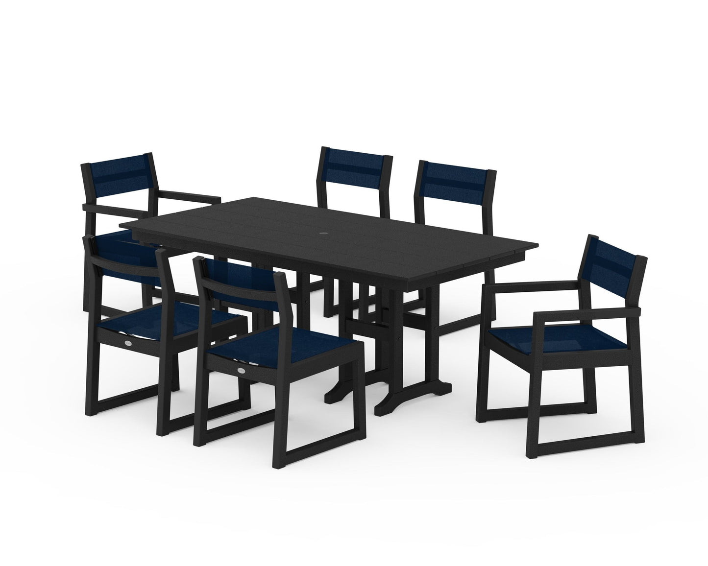 EDGE Sling 7-Piece Farmhouse Dining Set