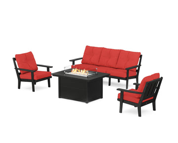 Oxford Deep Seating Fire Pit Table Set