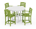 La Casa Café 5-Piece Round Farmhouse Counter Set