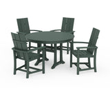 Modern Adirondack 5-Piece Round Dining Set with Trestle Legs