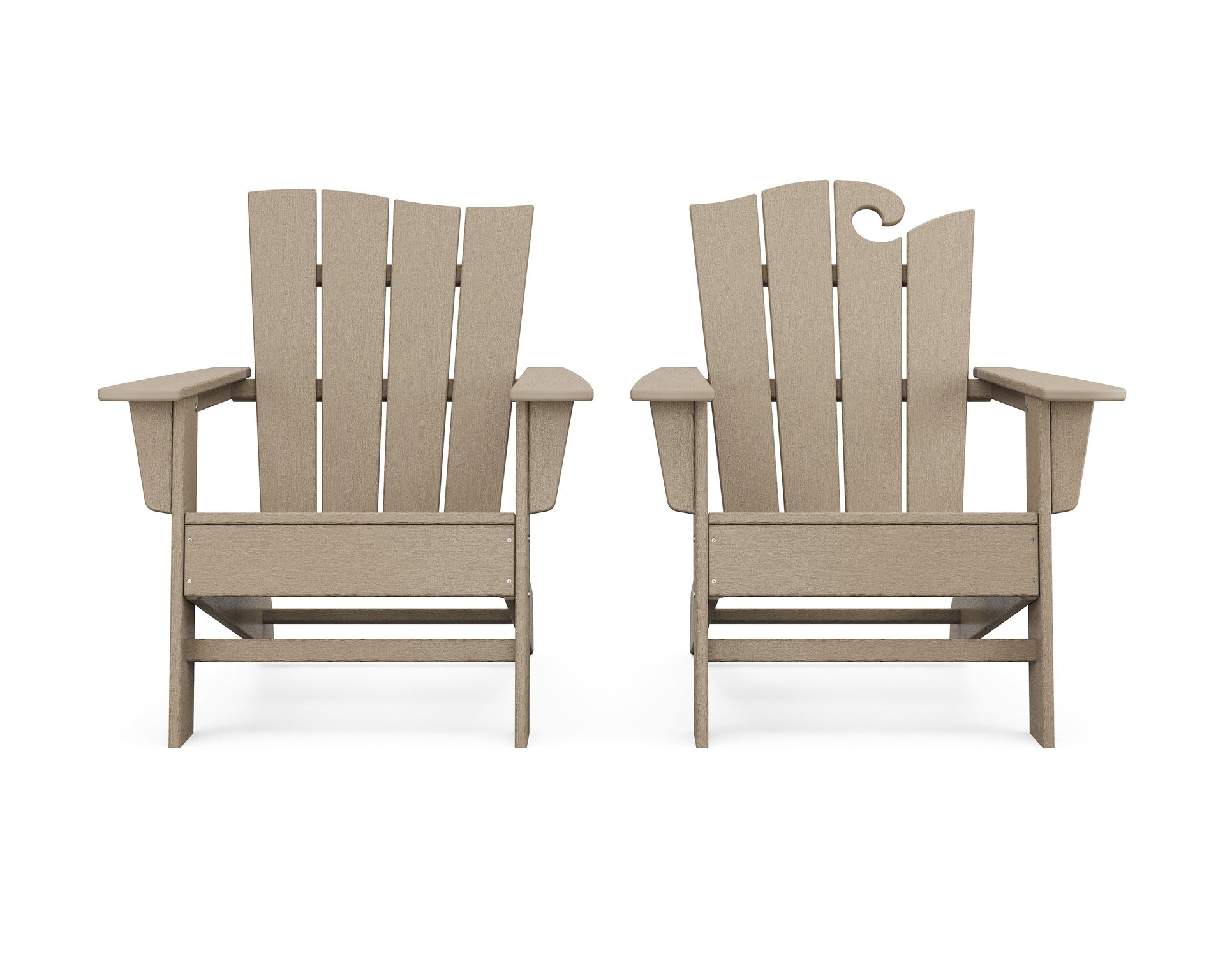 Wave 2-Piece Adirondack Set with The Wave Chair Left