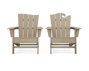Wave 2-Piece Adirondack Set with The Wave Chair Left