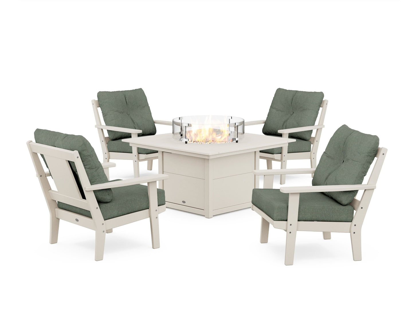 Prairie 5-Piece Deep Seating Set with Fire Pit Table