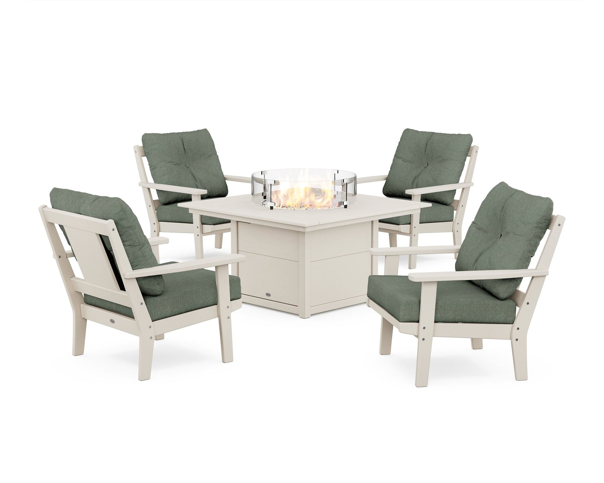 Prairie 5-Piece Deep Seating Set with Fire Pit Table