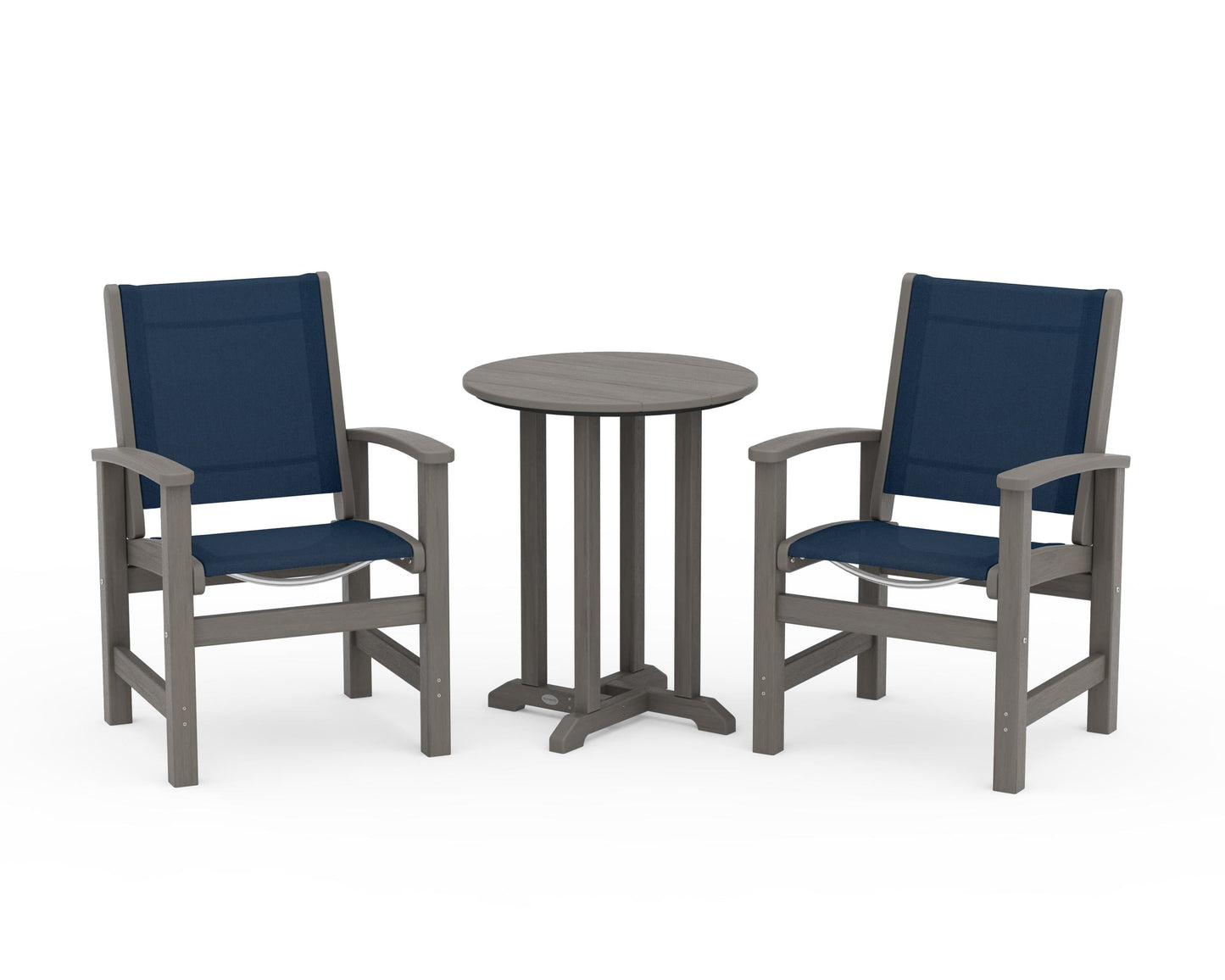 Coastal 3-Piece Round Bistro Dining Set