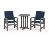 Coastal 3-Piece Round Bistro Dining Set