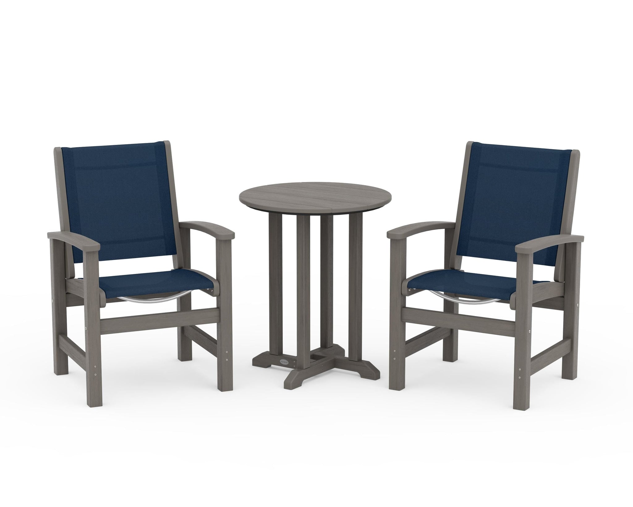 Coastal 3-Piece Round Bistro Dining Set
