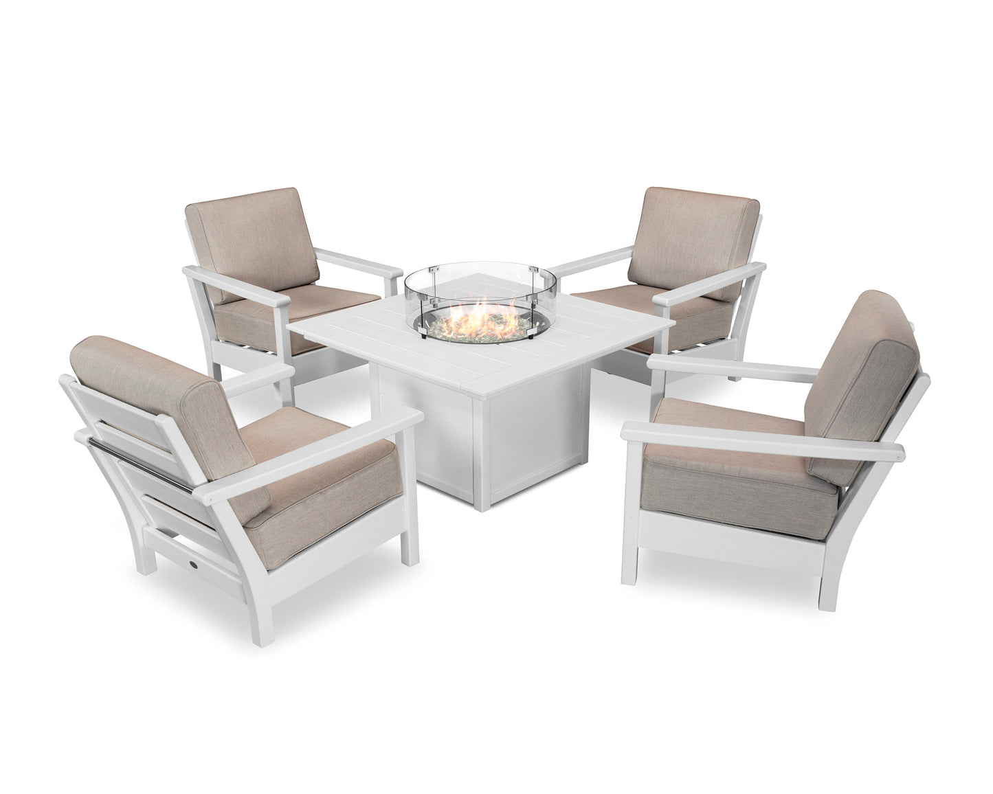 Harbour 5-Piece Conversation Set with Fire Pit Table