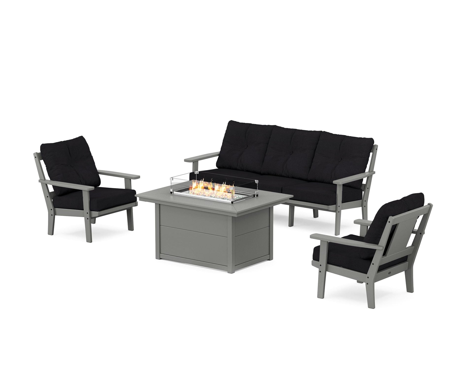 Prairie Deep Seating Fire Pit Table Set