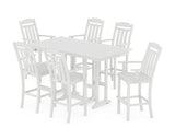 Cottage Arm Chair 7-Piece Farmhouse Bar Set