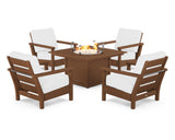 Harbour 5-Piece Conversation Set with Fire Pit Table