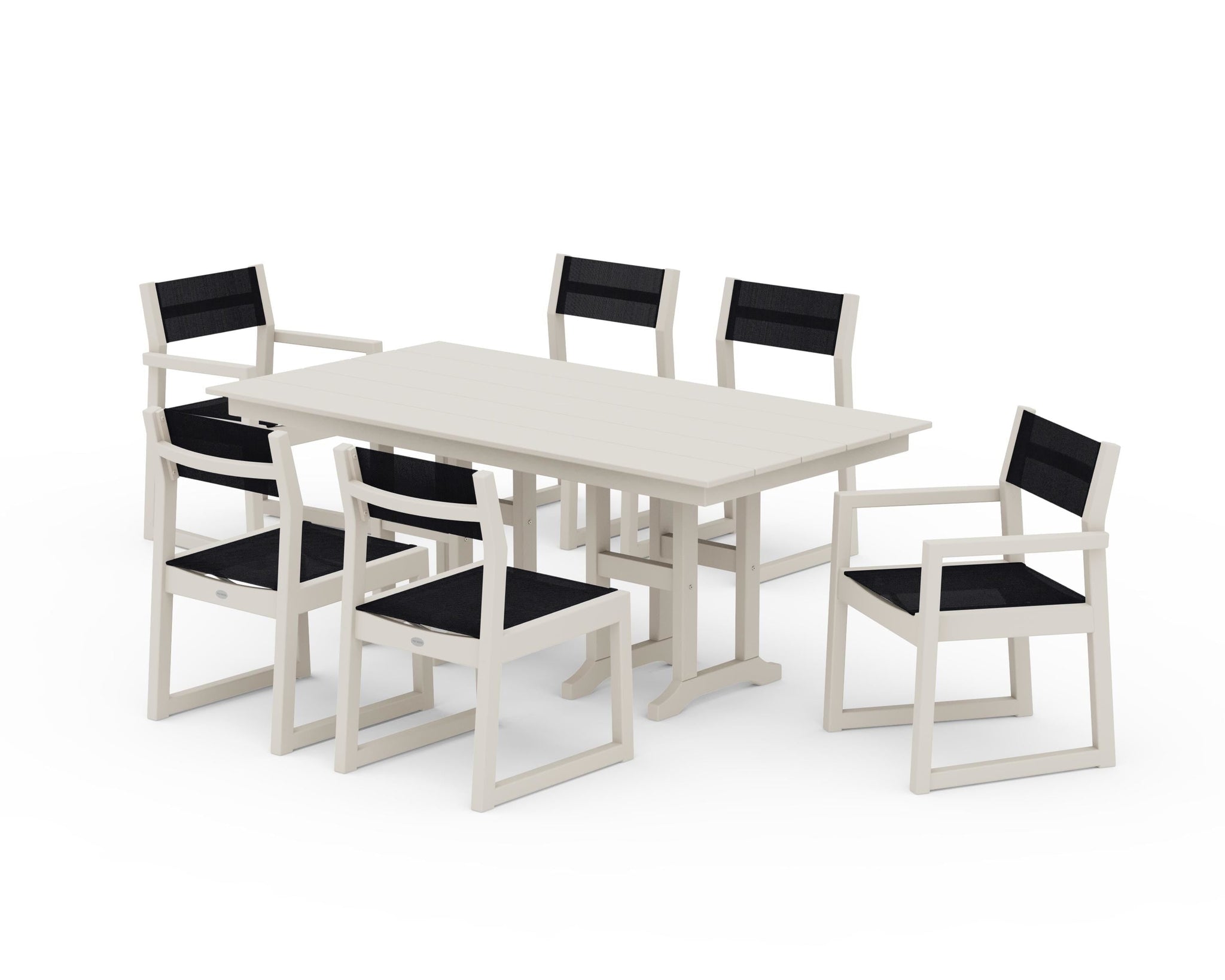EDGE Sling 7-Piece Farmhouse Dining Set
