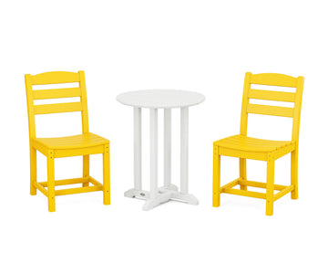 La Casa Café Side Chair 3-Piece Round Bistro Dining Set