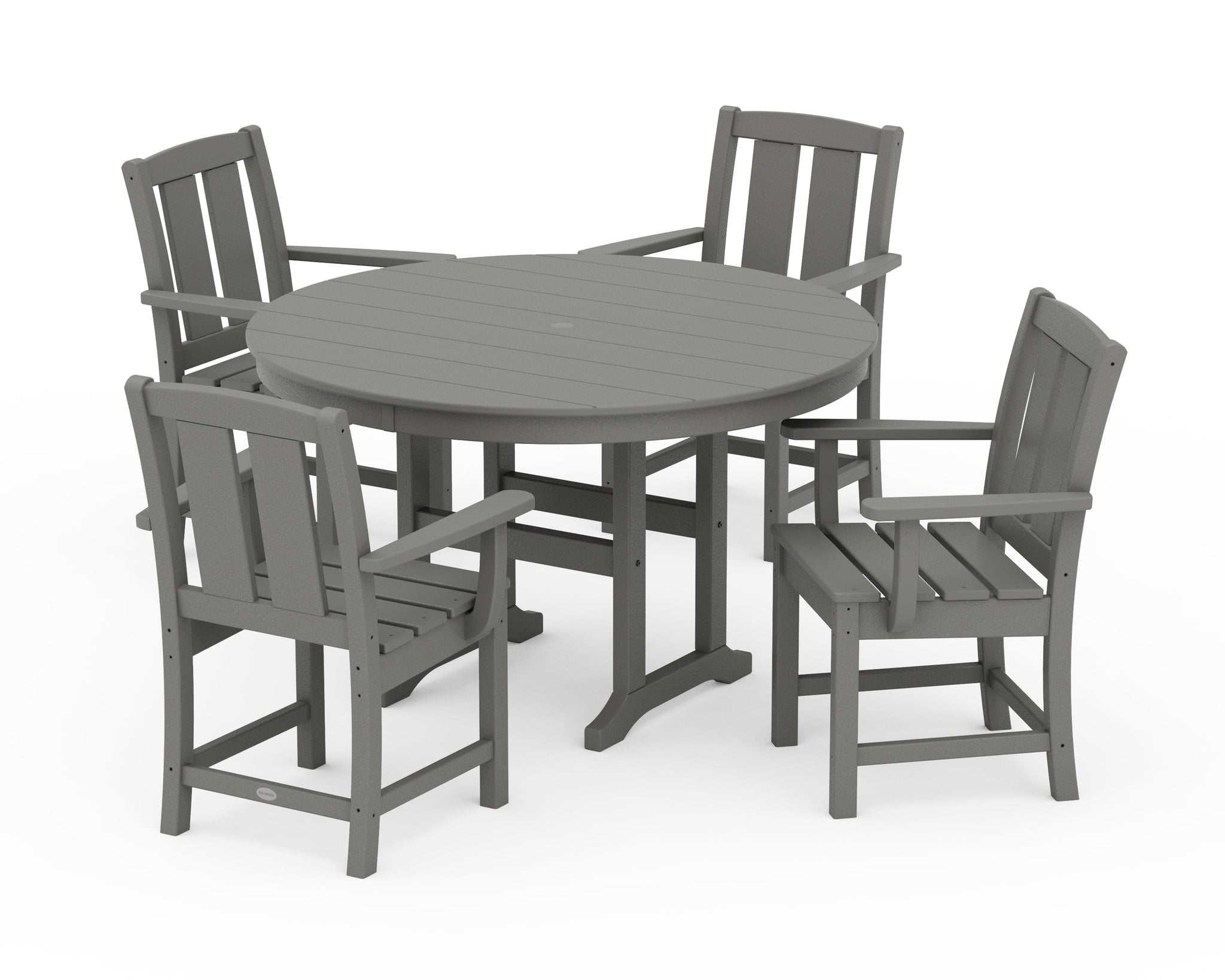Mission 5-Piece Round Farmhouse Dining Set