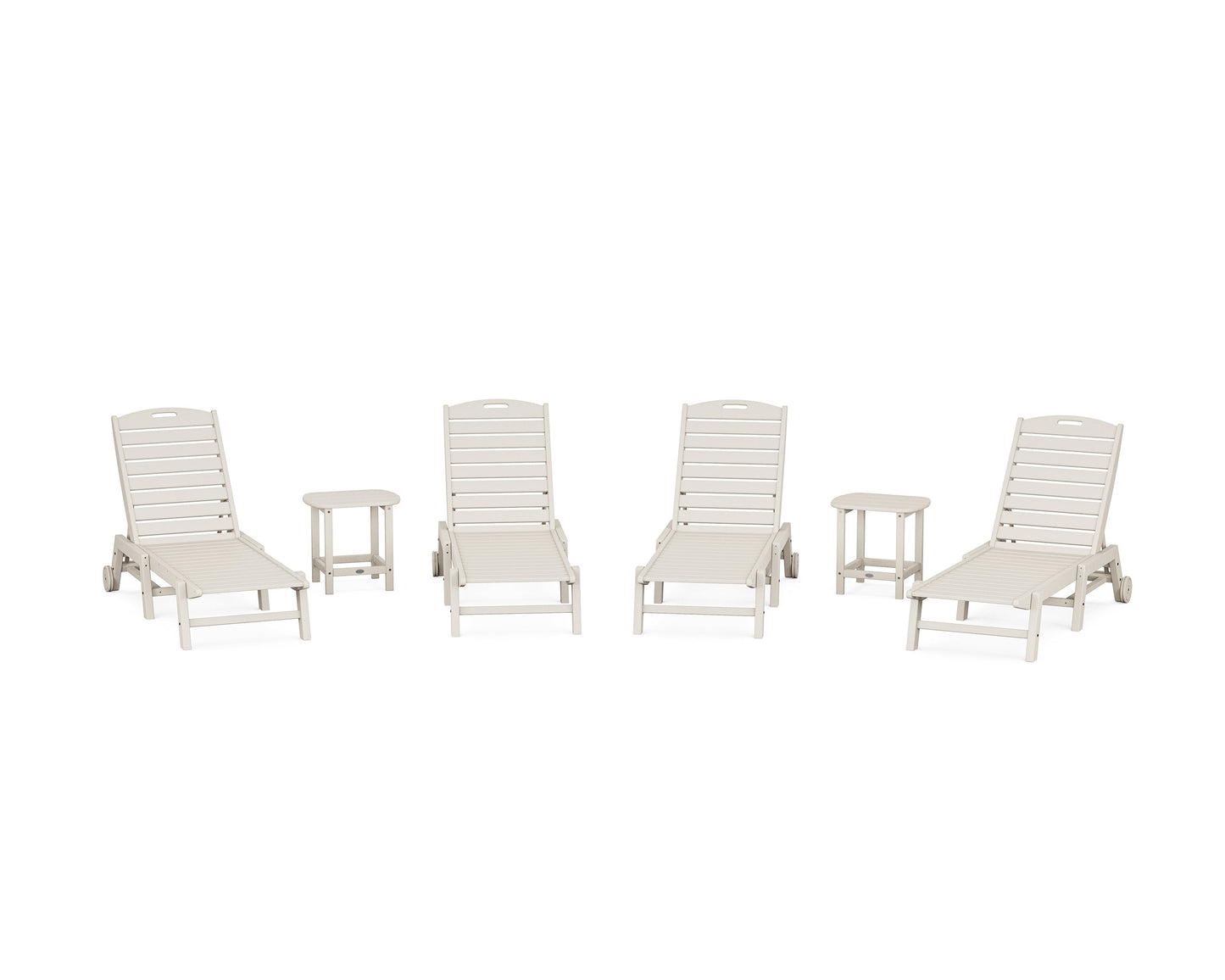 Nautical Chaise 6-Piece Set with Wheels