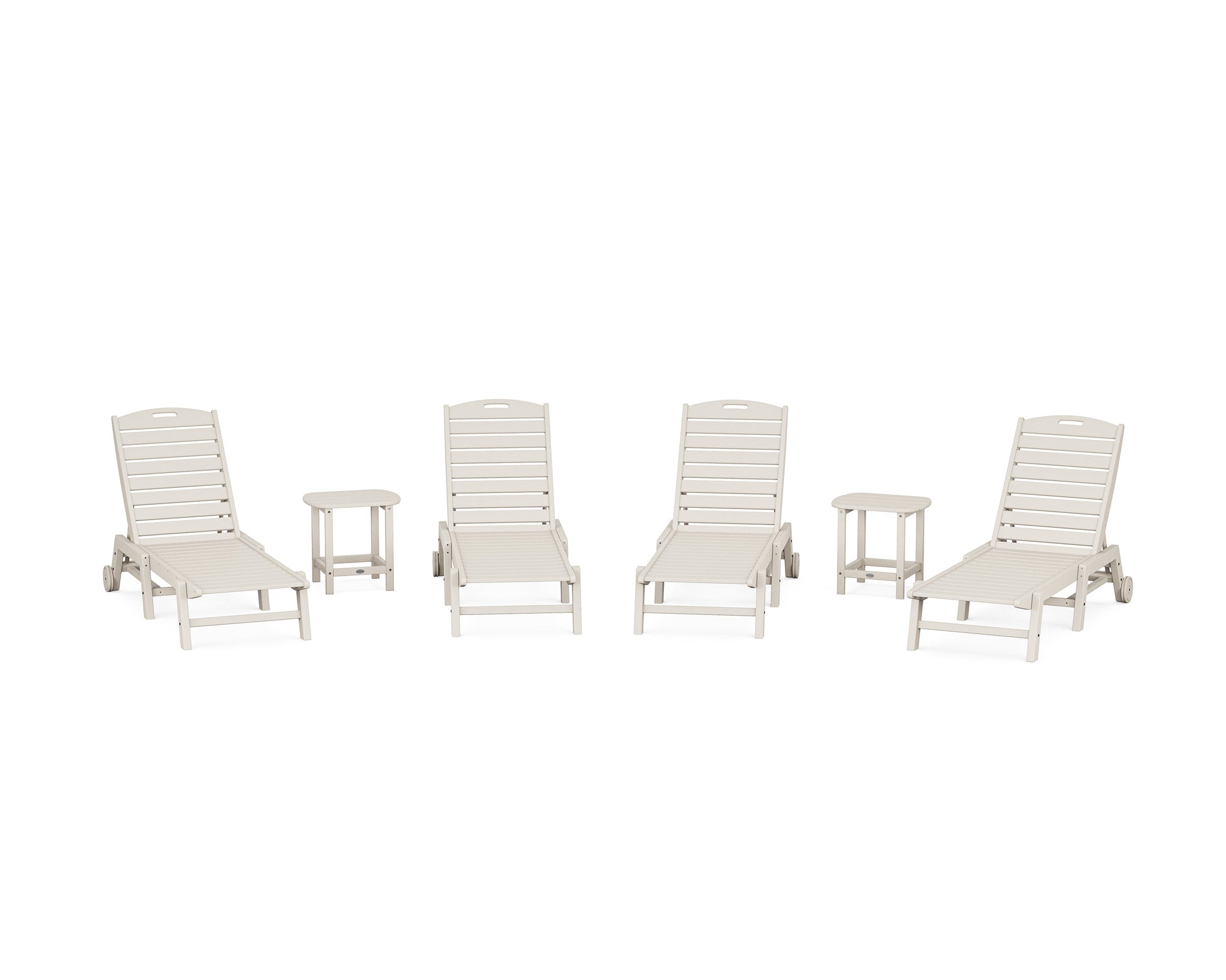Nautical Chaise 6-Piece Set with Wheels