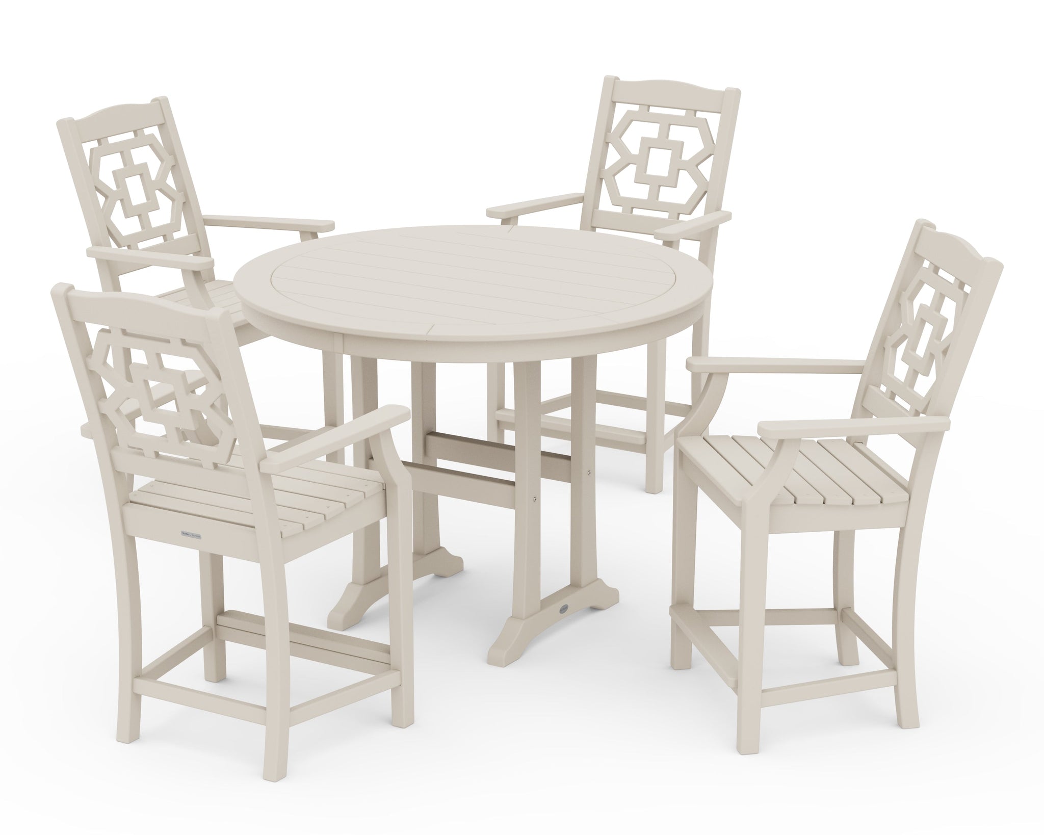 Chinoiserie 5-Piece Round Counter Set