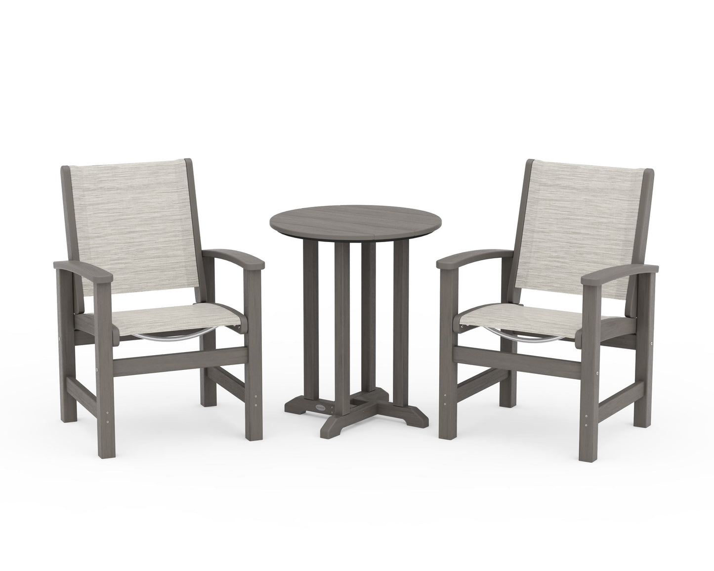 Coastal 3-Piece Round Bistro Dining Set