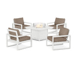 EDGE Sectional 5-Piece Deep Seating Set with Fire Pit Table