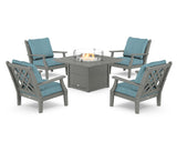 Wovendale 5-Piece Deep Seating Set with Fire Pit Table