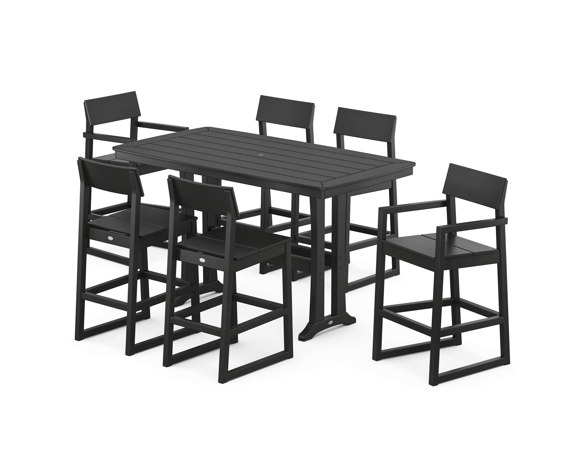 EDGE 7-Piece Bar Set with Trestle Legs