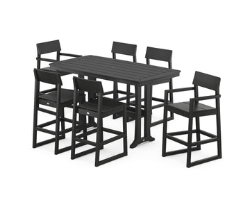 EDGE 7-Piece Bar Set with Trestle Legs