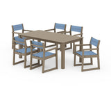 EDGE Sling Arm Chair 7-Piece Parsons Dining Set