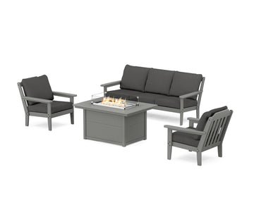 Cottage Deep Seating Fire Pit Table Set