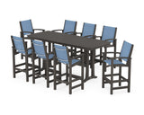 Coastal 9-Piece Bar Set with Trestle Legs