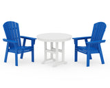 Nautical Adirondack 3-Piece Round Dining Set