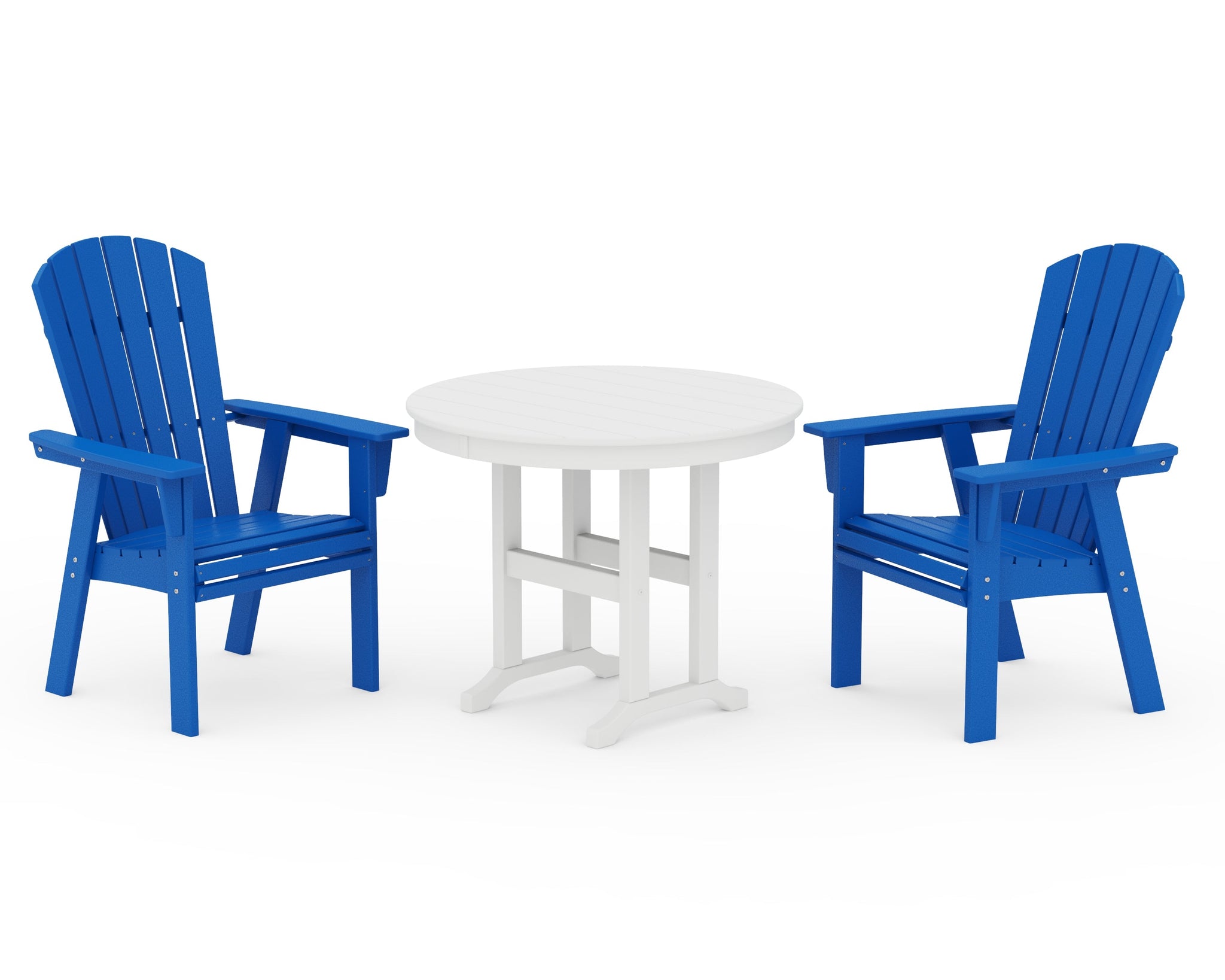 Nautical Adirondack 3-Piece Round Dining Set