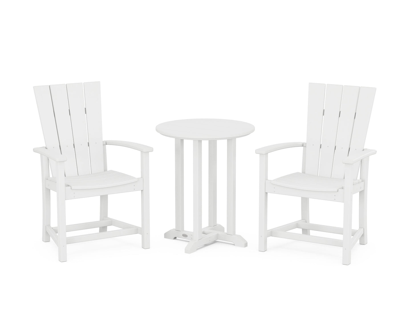 Quattro 3-Piece Round Farmhouse Bistro Dining Set