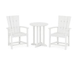 Quattro 3-Piece Round Farmhouse Bistro Dining Set