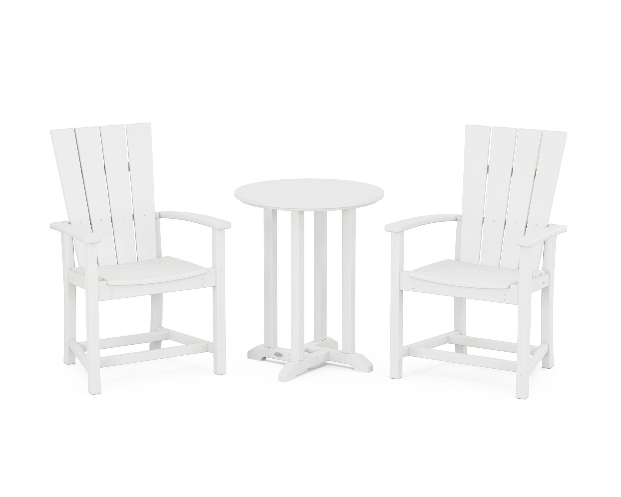 Quattro 3-Piece Round Farmhouse Bistro Dining Set