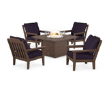 Cottage 5-Piece Deep Seating Set with Fire Pit Table