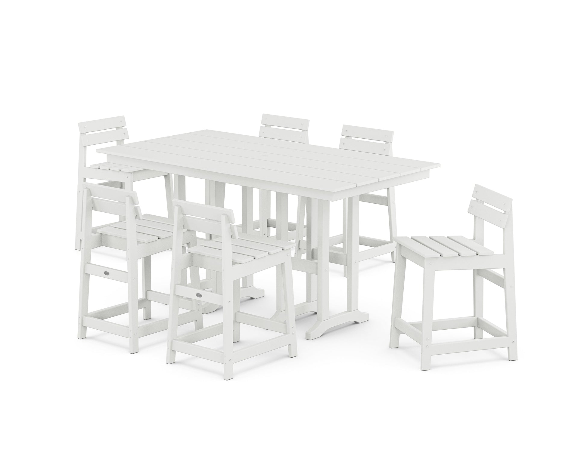 Modern Studio Plaza Lowback Counter Chair 7-Piece Set