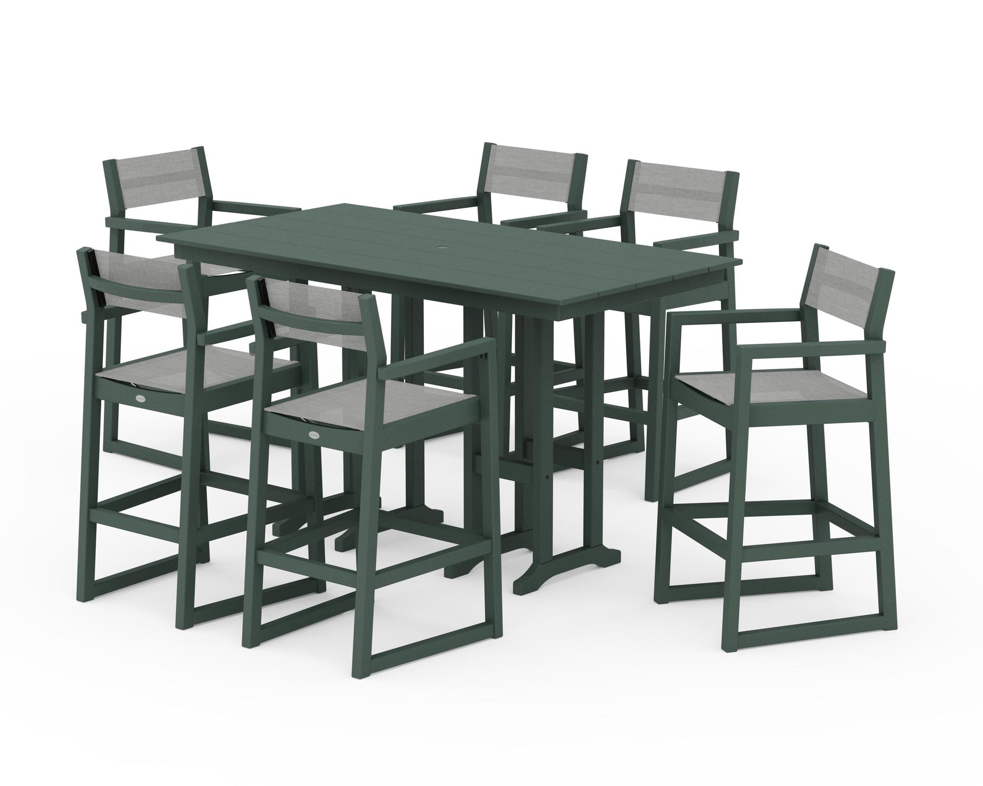 EDGE Sling Arm Chair 7-Piece Farmhouse Bar Set
