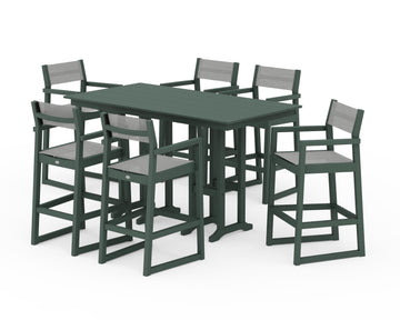 EDGE Sling Arm Chair 7-Piece Farmhouse Bar Set