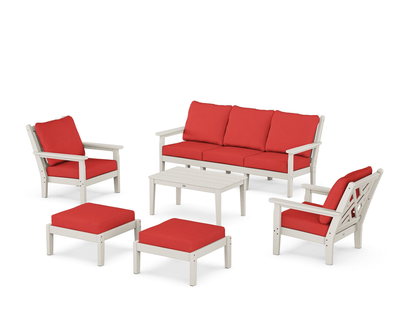 Chippendale 6-Piece Lounge Sofa Set