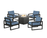 EDGE Sectional 5-Piece Deep Seating Set with Fire Pit Table