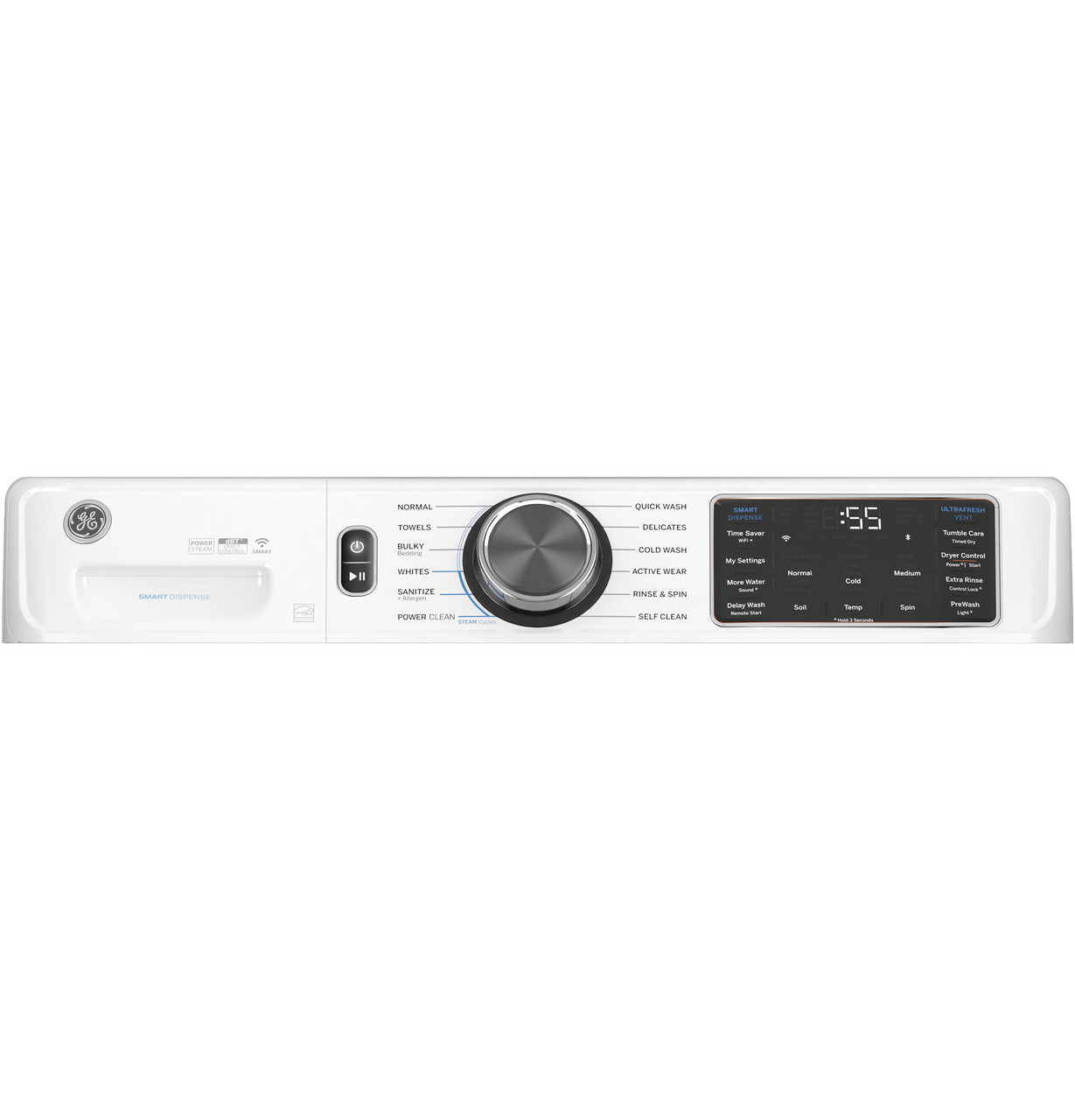 GE GE® ENERGY STAR® 5.0 cu. ft. Capacity Smart Front Load Steam Washer with SmartDispense™ UltraFresh Vent System with OdorBlock™ and Steam