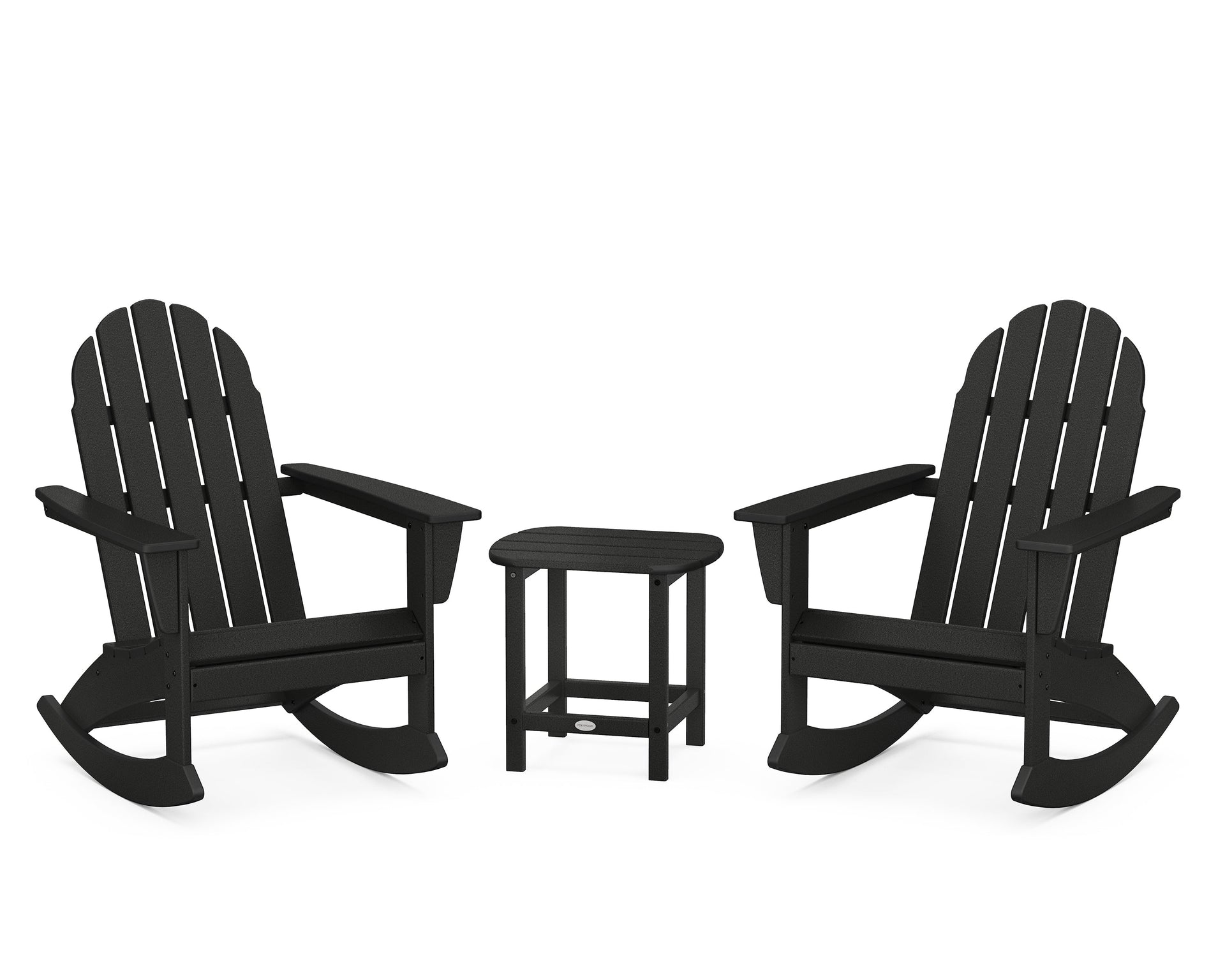 Vineyard 3-Piece Adirondack Rocking Chair Set with South Beach 18" Side Table
