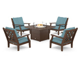 Wovendale 5-Piece Deep Seating Set with Fire Pit Table