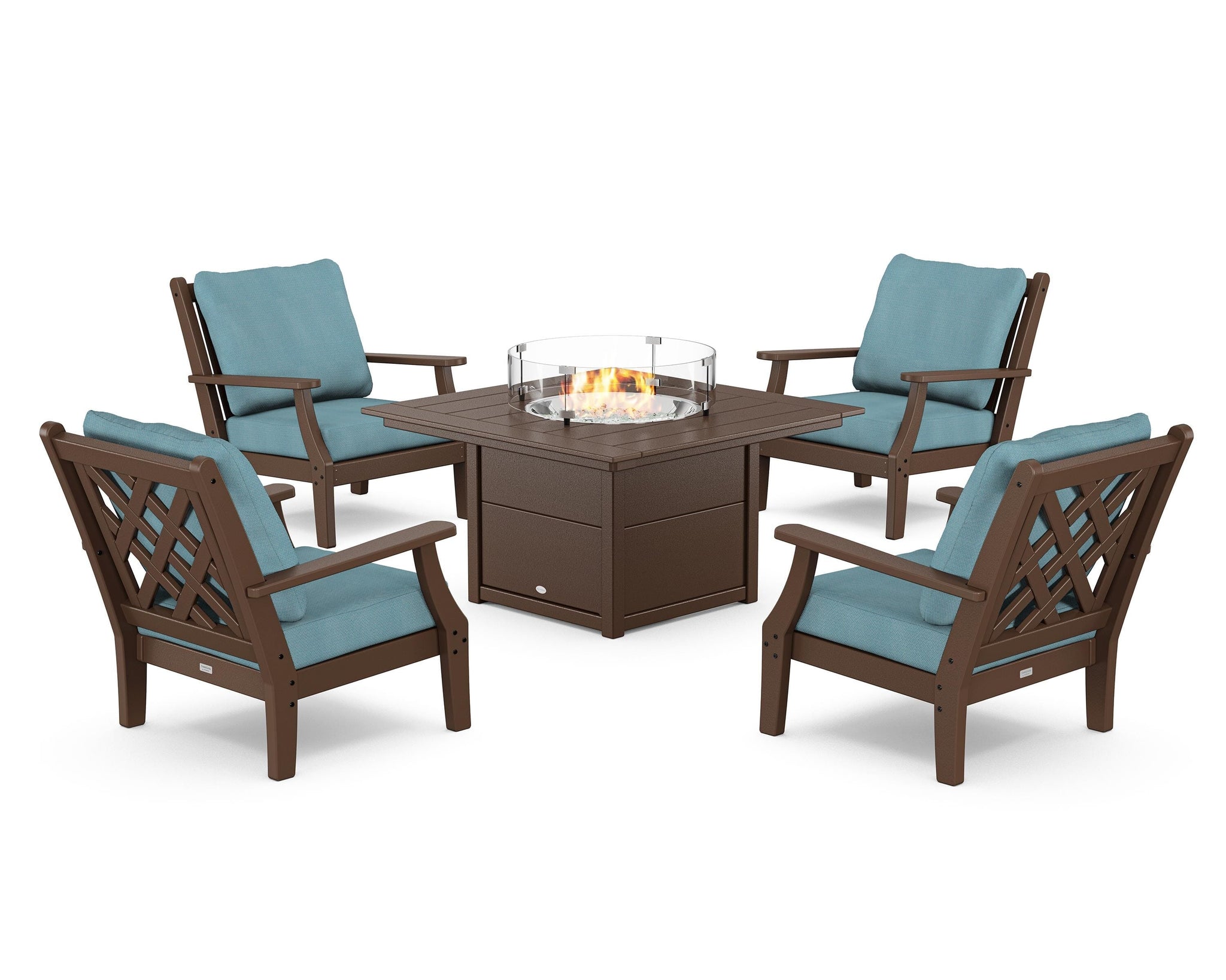 Wovendale 5-Piece Deep Seating Set with Fire Pit Table