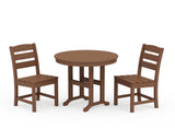 Lakeside Side Chair 3-Piece Round Dining Set